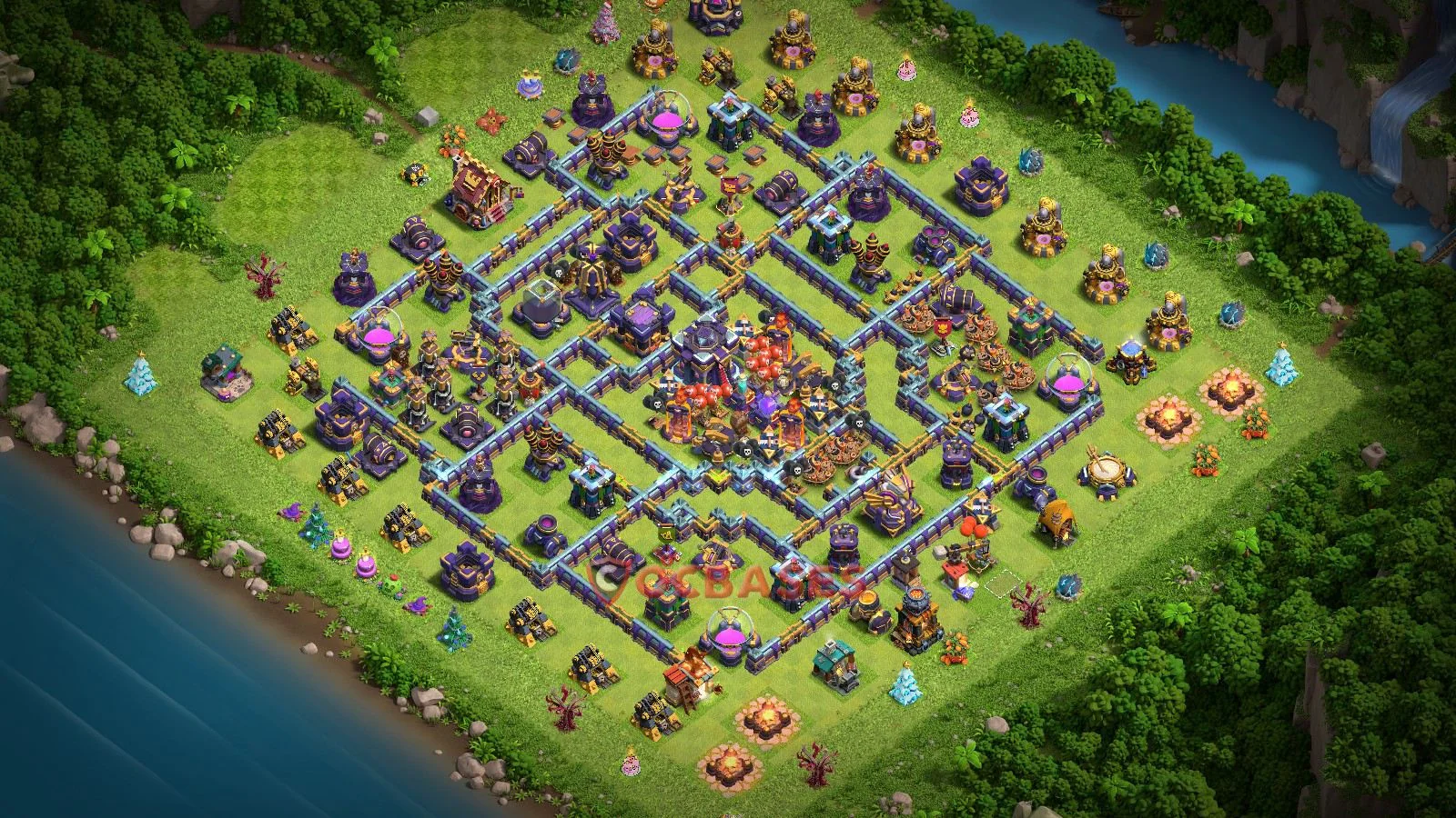 Trophy (Defense) Base TH15 with Link | Clash of Clans Bases | Layouts ID rf1lr