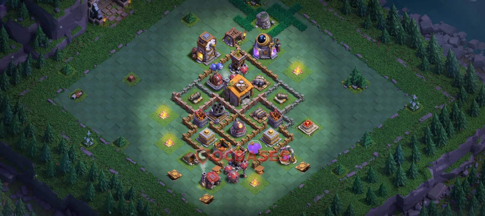 Trophy (Defense) Base BH6 with Link | Clash of Clans Bases | Layouts ID rvdki