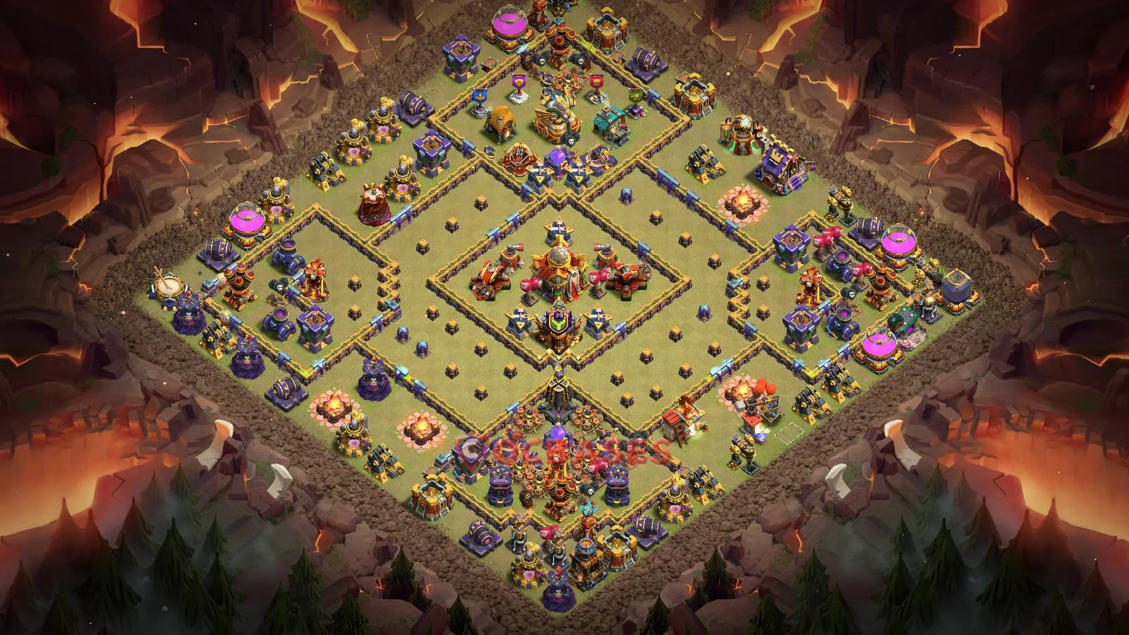 Trophy (Defense) Base TH16 with Link | Clash of Clans Bases | Layouts ID s9upe