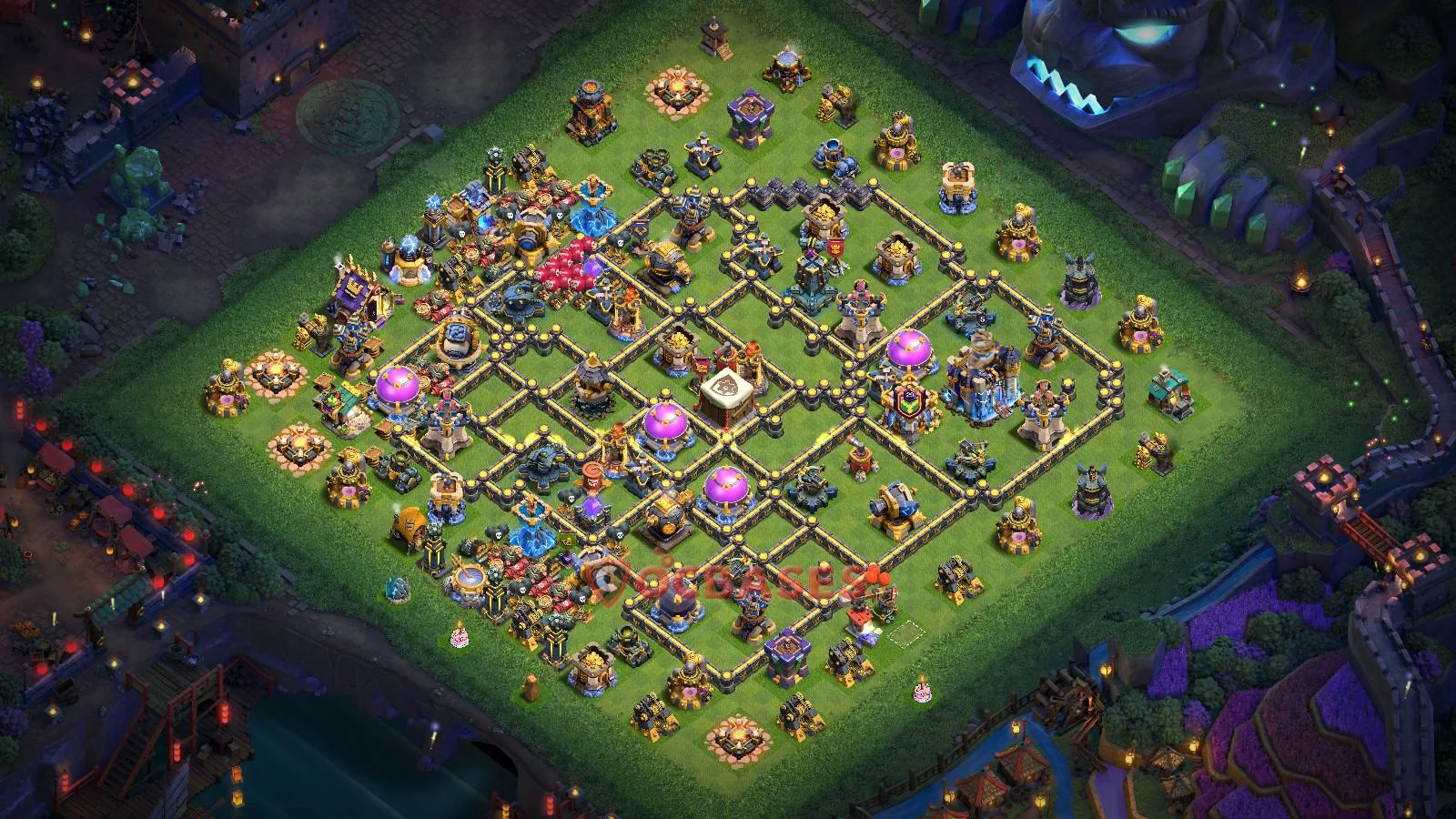 Trophy (Defense) Base TH18 with Link | Clash of Clans Bases | Layouts ID sx2wz
