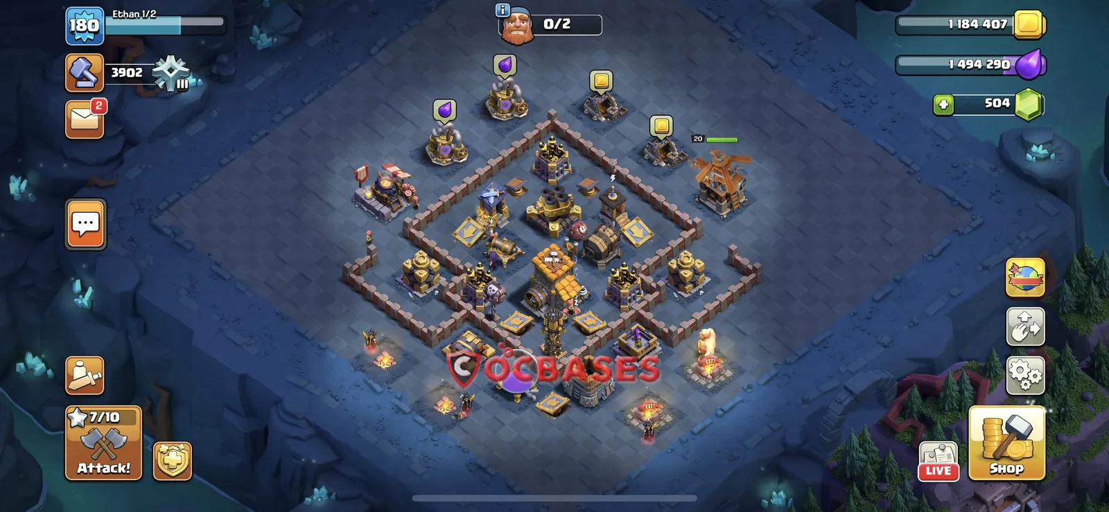 Trophy (Defense) Base BH10 with Link | Clash of Clans Bases | Layouts ID t99e4