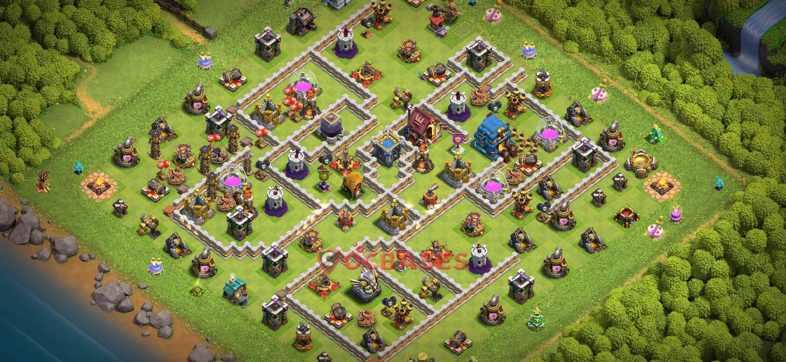 Trophy (Defense) Base TH12 with Link | Clash of Clans Bases | Layouts ID tf9oo