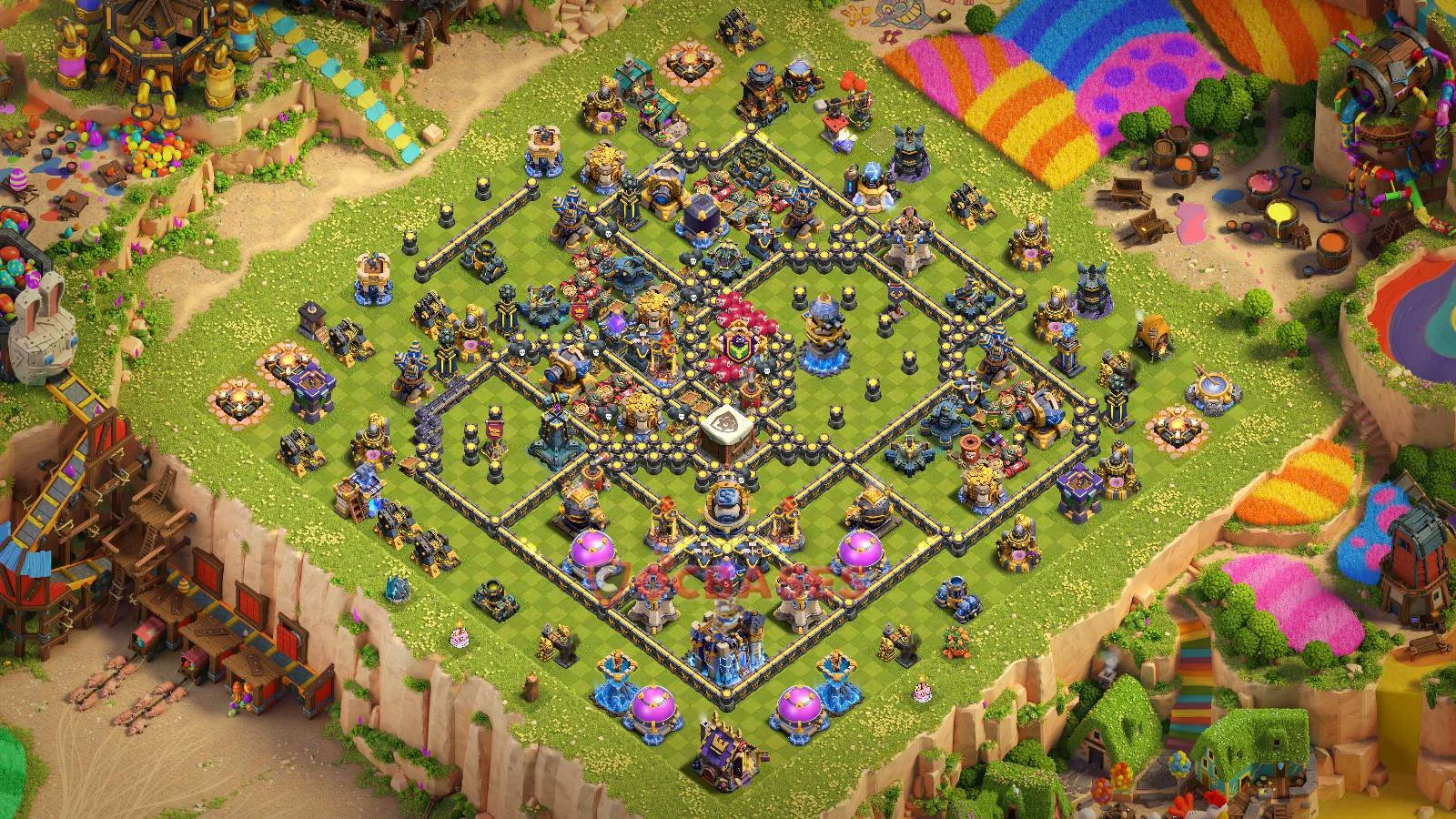 Trophy (Defense) Base TH18 with Link | Clash of Clans Bases | Layouts ID u8te6