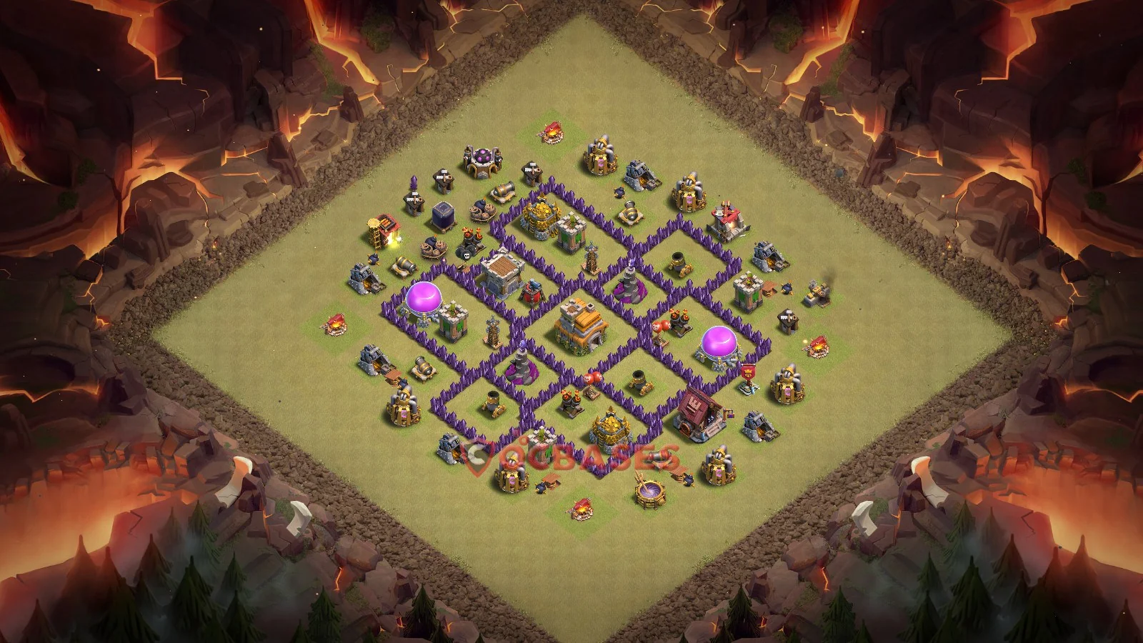 Trophy (Defense) Base TH7 with Link | Clash of Clans Bases | Layouts ID ukjlj