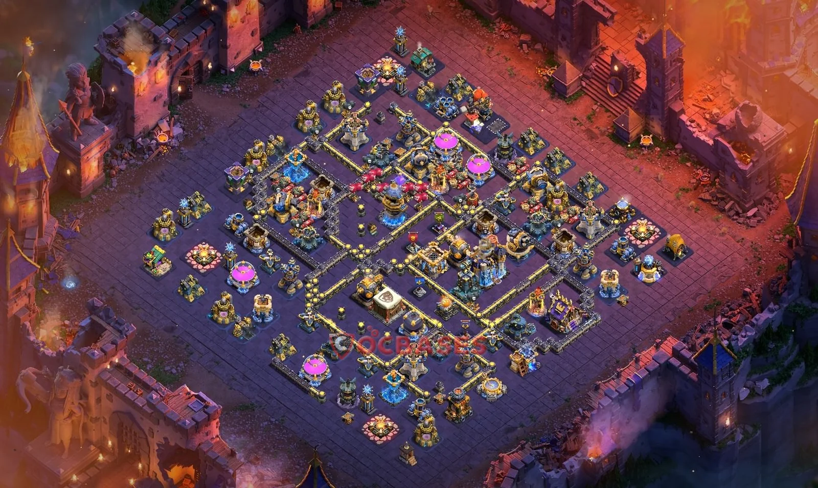 Trophy (Defense) Base TH18 with Link | Clash of Clans Bases | Layouts ID uo254