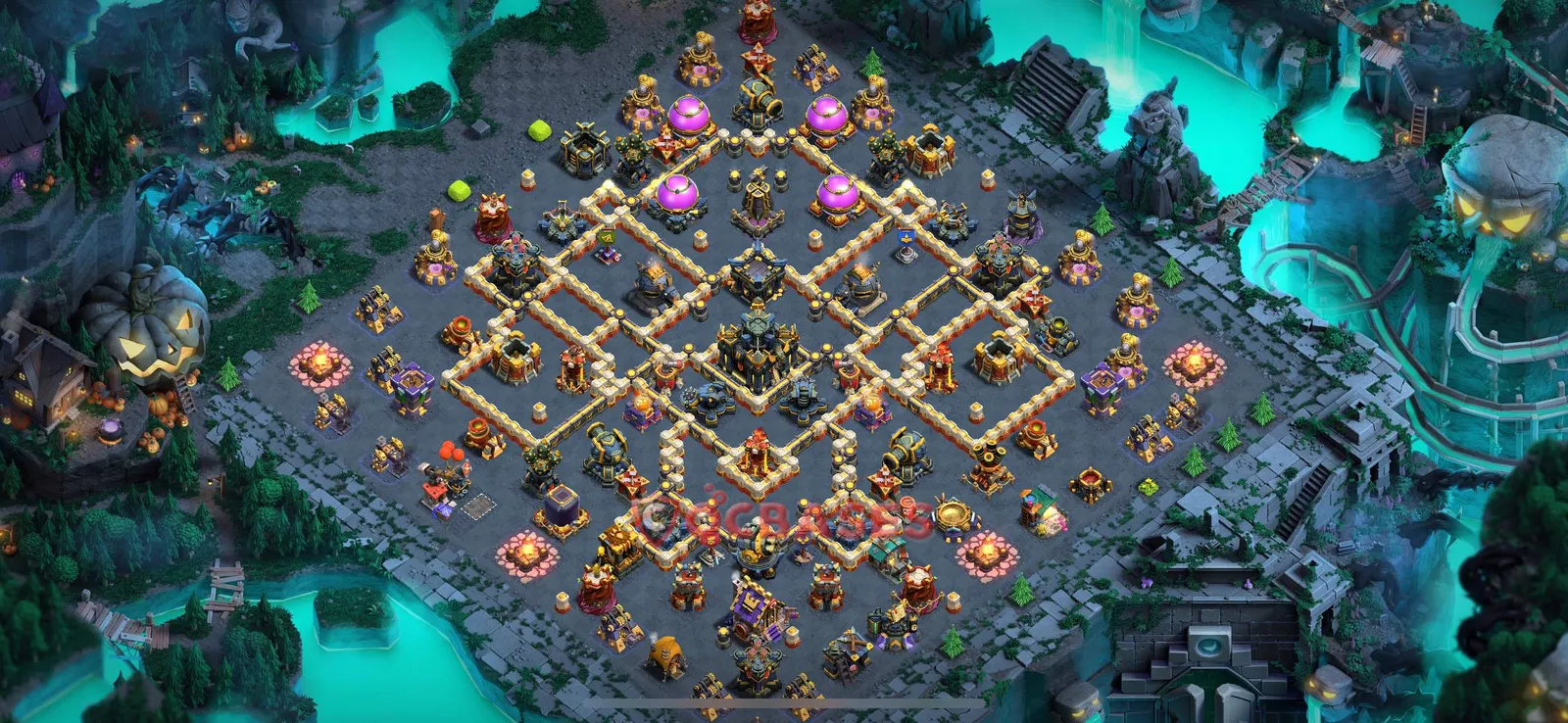 Trophy (Defense) Base TH17 with Link | Clash of Clans Bases | Layouts ID v9o42