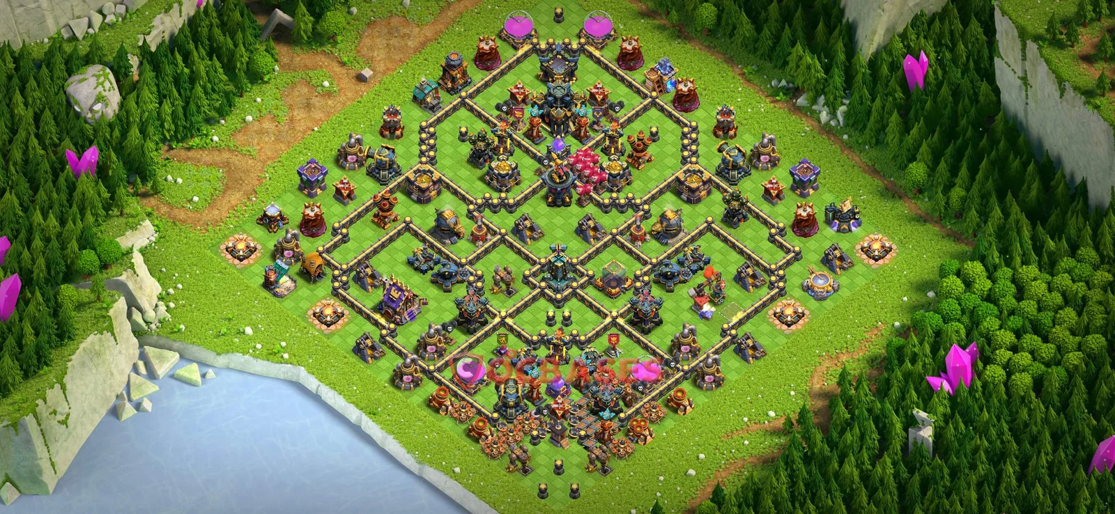Trophy (Defense) Base TH17 with Link | Clash of Clans Bases | Layouts ID vfd0x