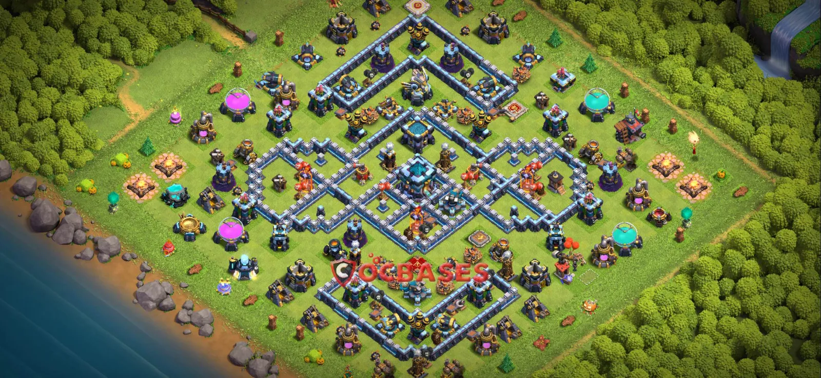 Trophy (Defense) Base TH13 with Link | Clash of Clans Bases | Layouts ID vtxvv
