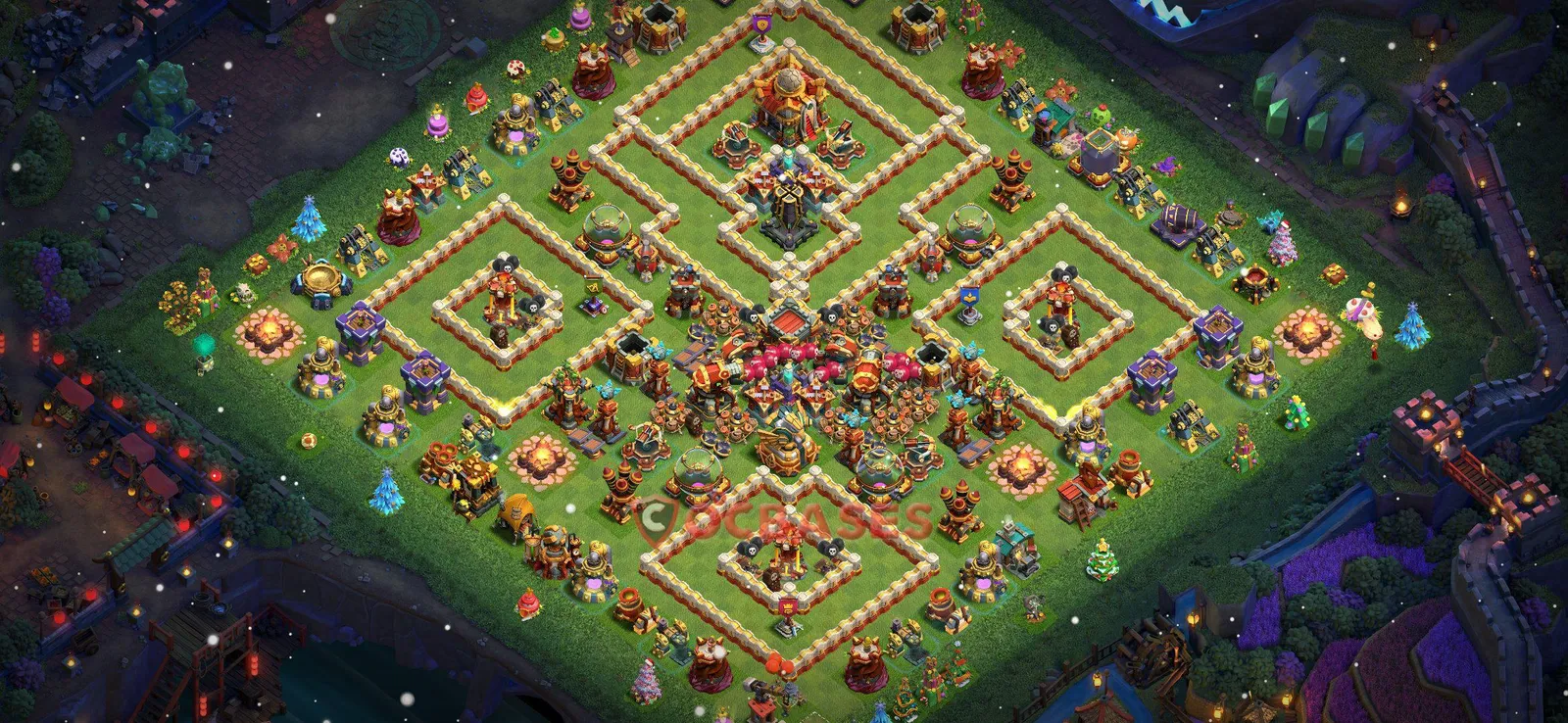 Trophy (Defense) Base TH16 with Link | Clash of Clans Bases | Layouts ID vzn6t