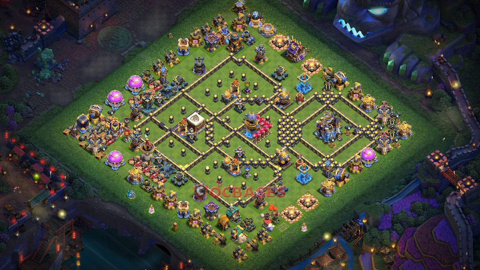 Trophy (Defense) Base TH18 - Clash of Clans Town Hall 18 Layout Link Trophy (Defense) Base TH18 - Clash of Clans Town Hall 18 TROPHY Base Layout with Copy Link 2026