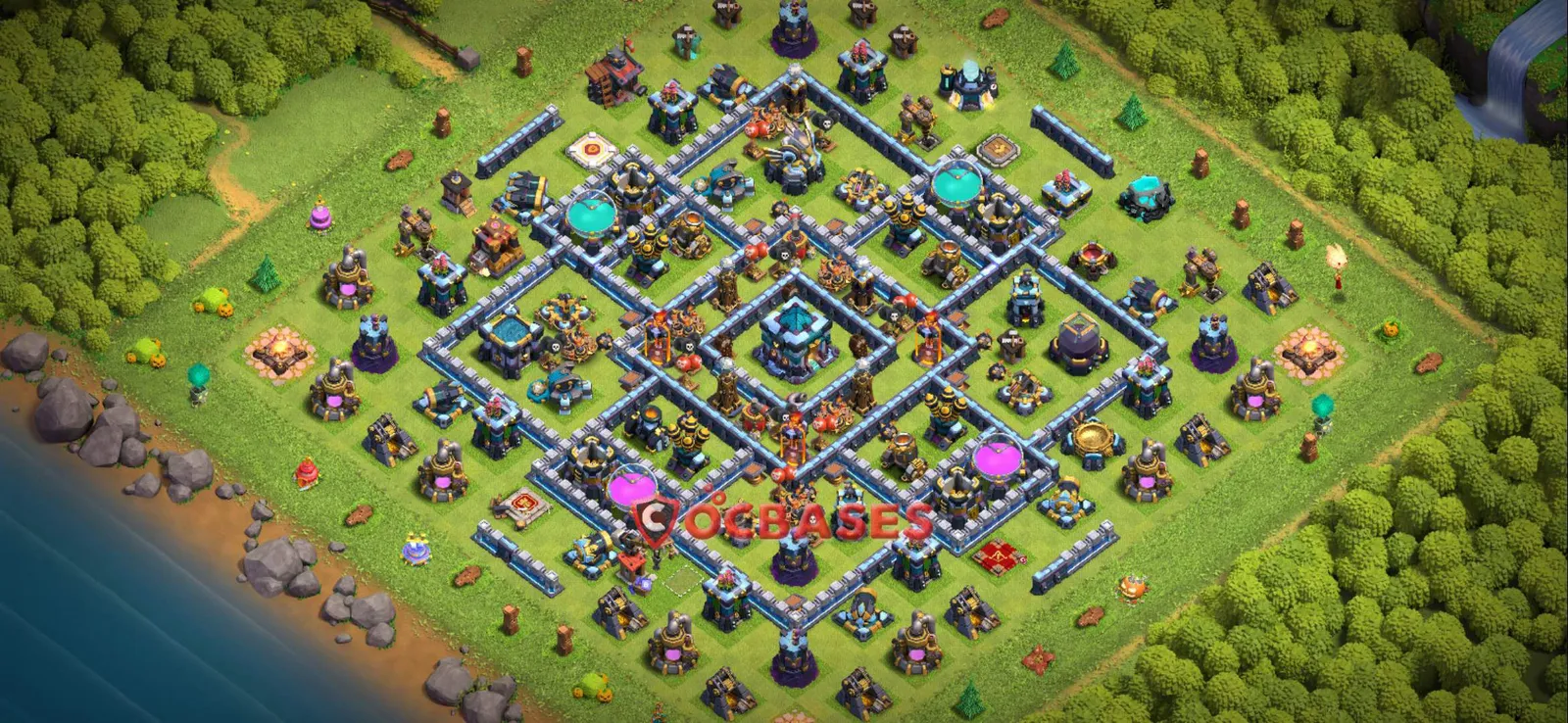 Trophy (Defense) Base TH13 with Link | Clash of Clans Bases | Layouts ID wc9ss