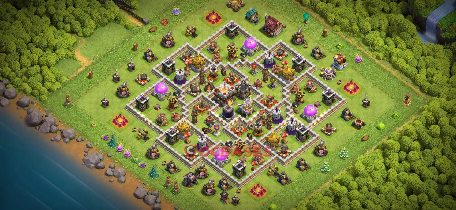 Trophy (Defense) Base TH11 with Link | Clash of Clans Bases | Layouts ID xc5y5