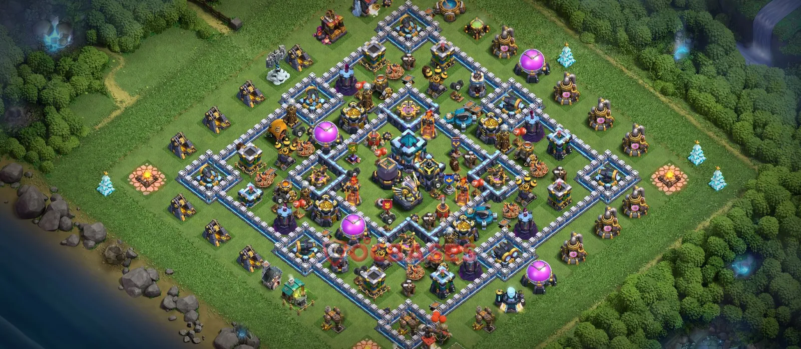 Trophy (Defense) Base TH13 with Link | Clash of Clans Bases | Layouts ID xlx90