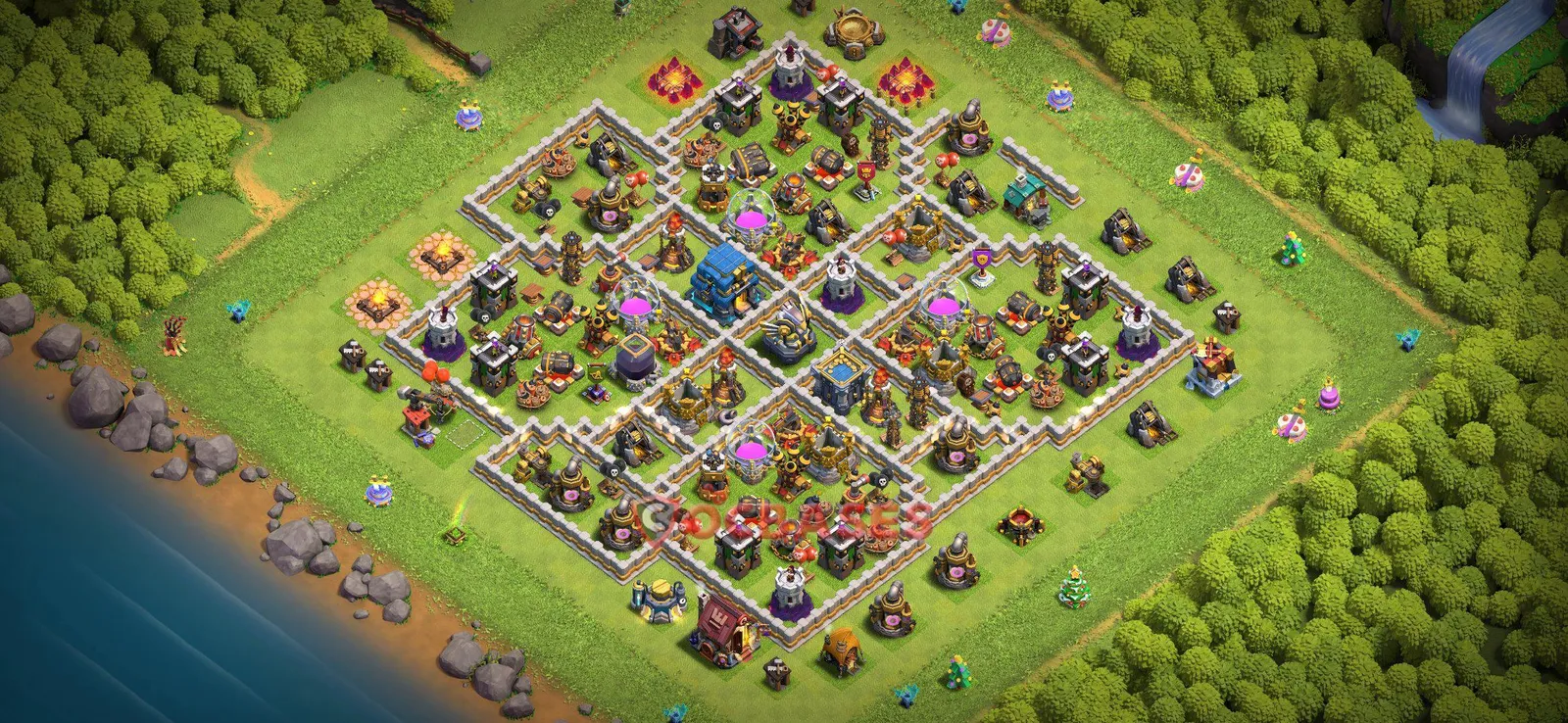 Trophy (Defense) Base TH12 with Link | Clash of Clans Bases | Layouts ID xpwr5