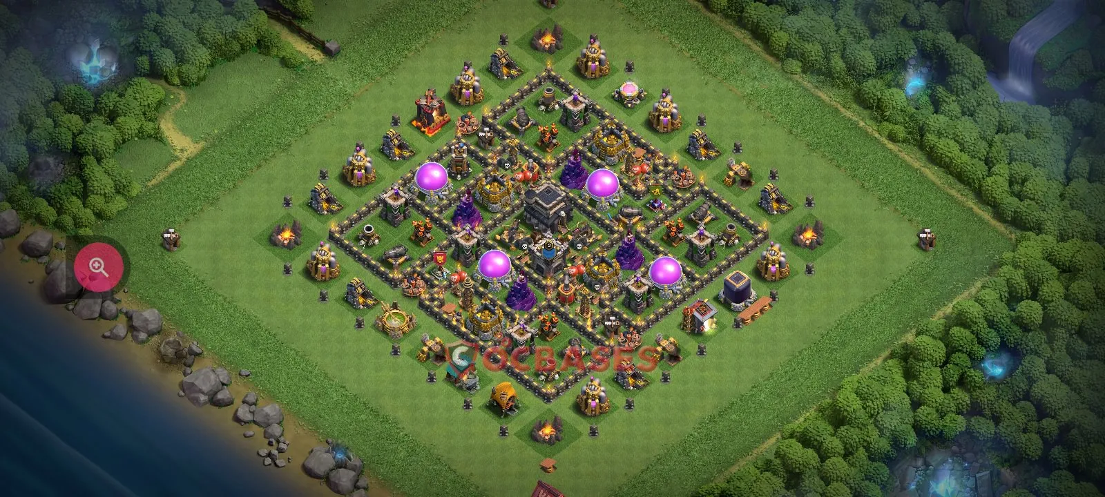 Trophy (Defense) Base TH9 with Link | Clash of Clans Bases | Layouts ID xu7kb