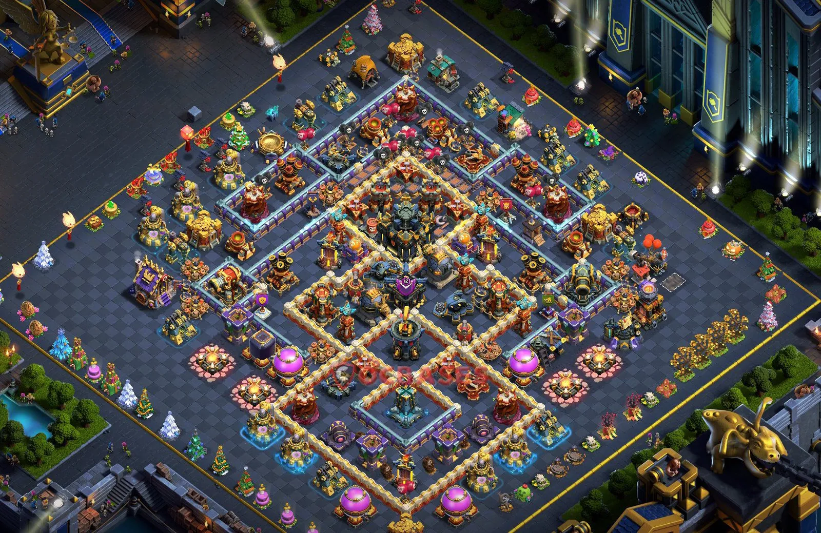 Trophy (Defense) Base TH17 with Link | Clash of Clans Bases | Layouts ID xv3b6