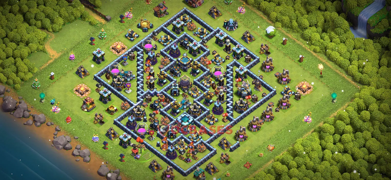 Trophy (Defense) Base TH13 with Link | Clash of Clans Bases | Layouts ID xziys