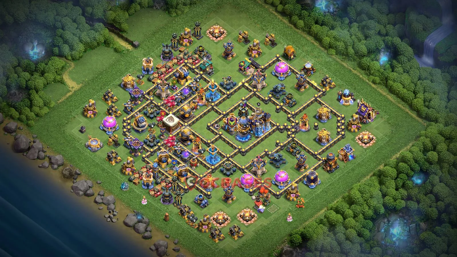 Trophy (Defense) Base TH18 with Link | Clash of Clans Bases | Layouts ID xzj7k
