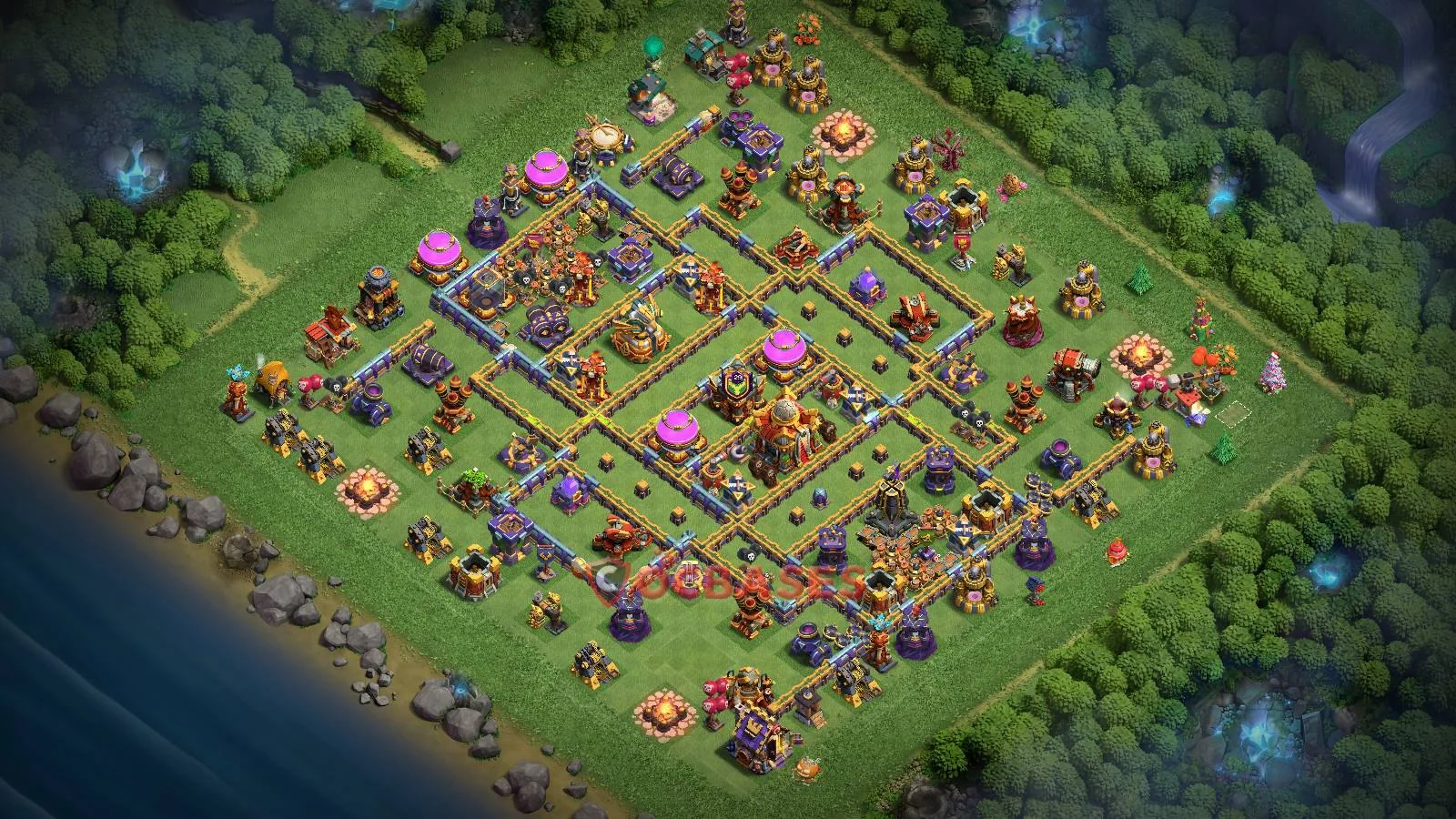Trophy (Defense) Base TH16 with Link | Clash of Clans Bases | Layouts ID ya8gm