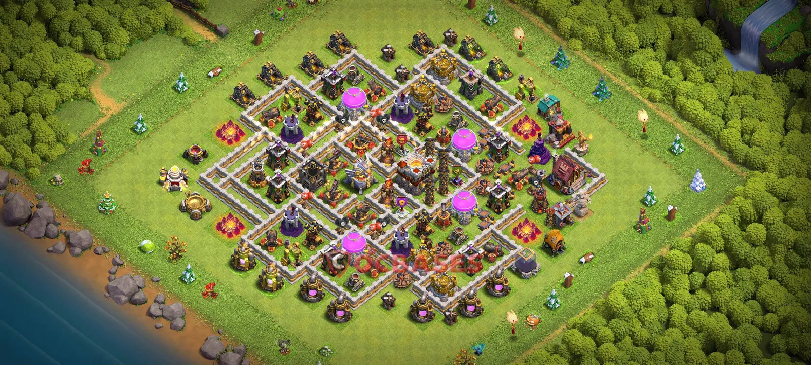 Trophy (Defense) Base TH11 with Link | Clash of Clans Bases | Layouts ID ycvn9