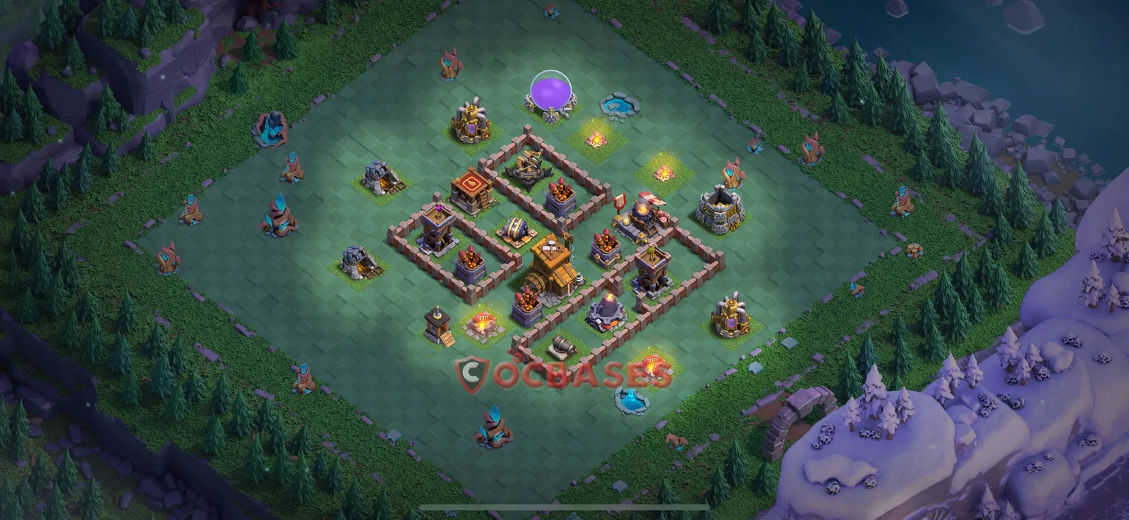 Trophy (Defense) Base BH10 with Link | Clash of Clans Bases | Layouts ID yq7rf
