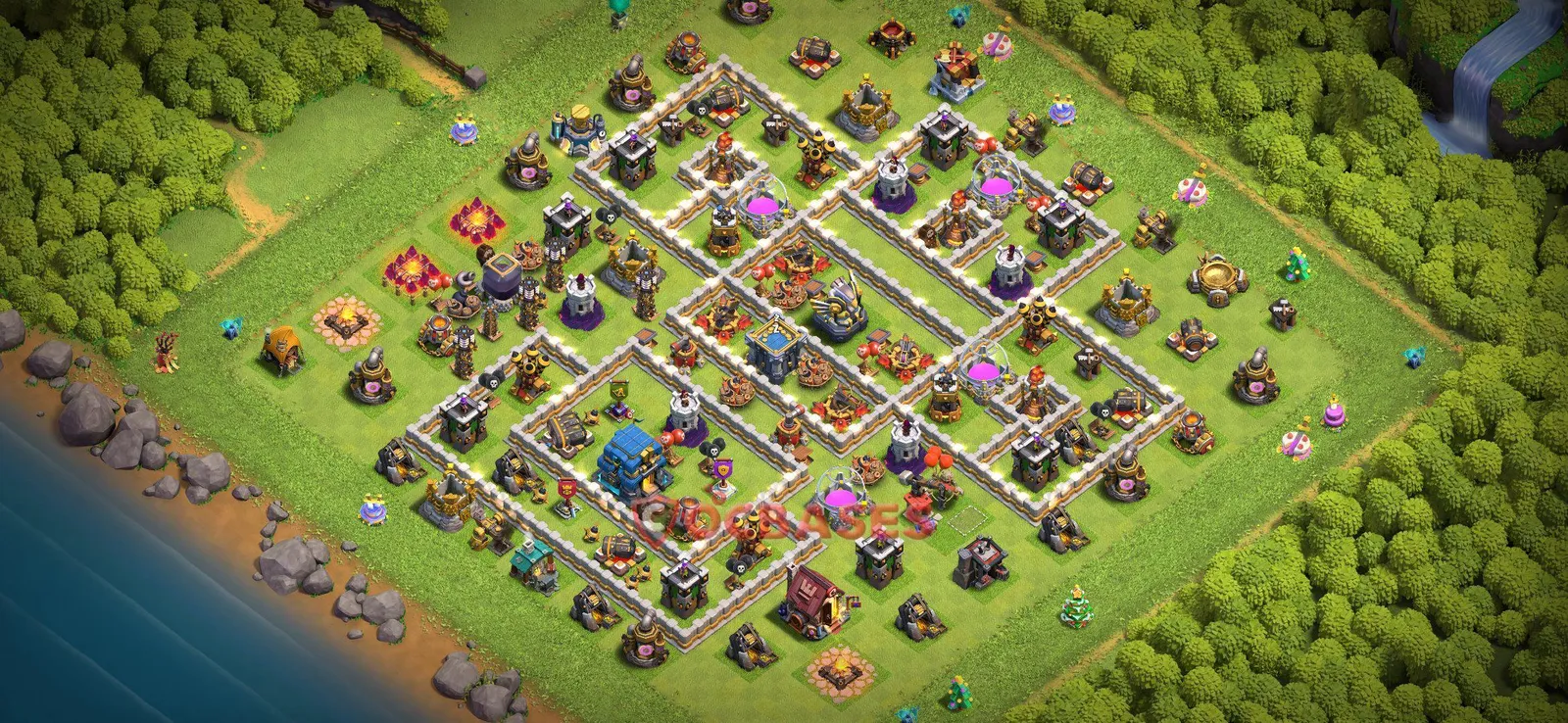 Trophy (Defense) Base TH12 with Link | Clash of Clans Bases | Layouts ID z6cy5