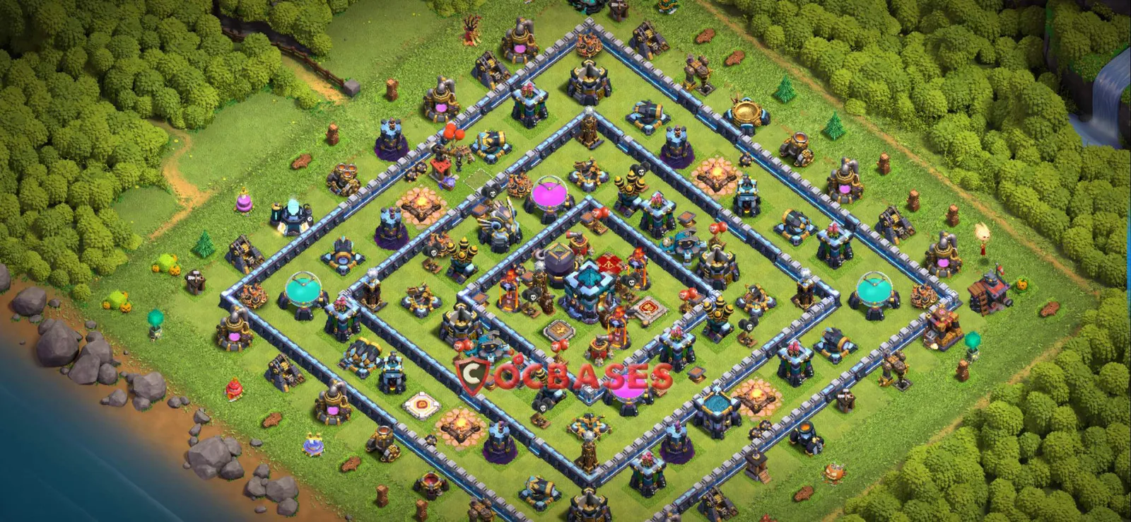 Trophy (Defense) Base TH13 with Link | Clash of Clans Bases | Layouts ID zcyow