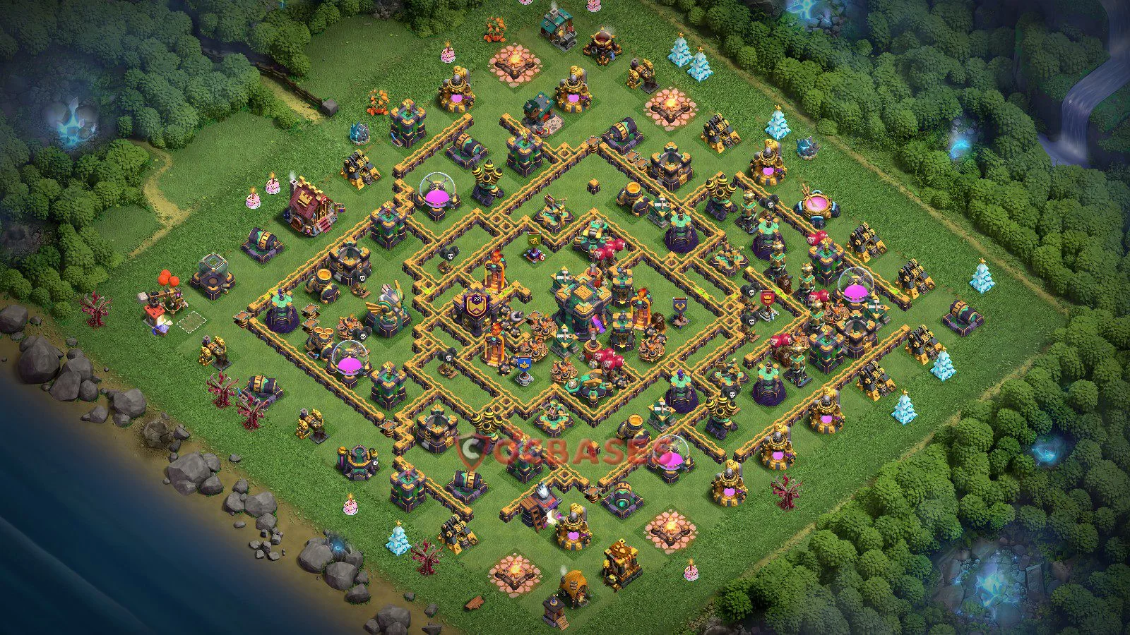 Trophy (Defense) Base TH14 with Link | Clash of Clans Bases | Layouts ID zjp1e