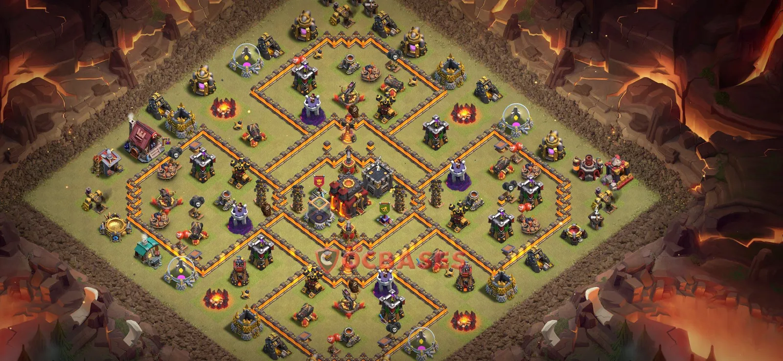 War (Anti-3 Star) Base TH10 - Clash of Clans Town Hall 10 Layout Link War (Anti-3 Star) Base TH10 - Clash of Clans Town Hall 10 WAR Base Layout with Copy Link 2026