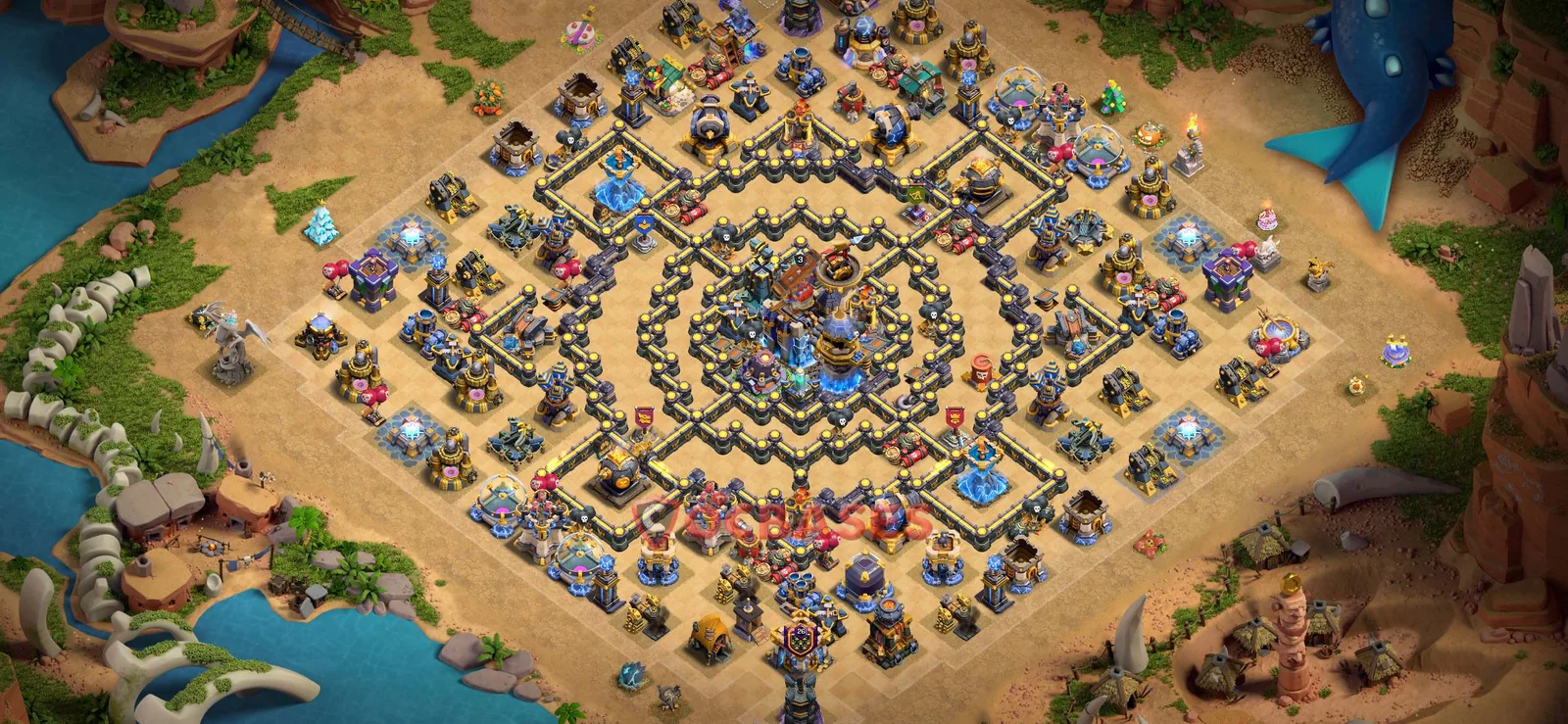 War (Anti-3 Star) Base TH18 with Link | Clash of Clans Bases | Layouts ID 04aol