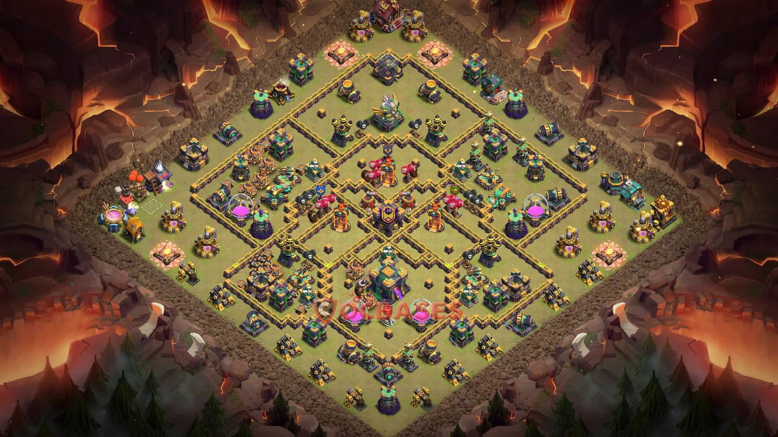 War (Anti-3 Star) Base TH14 with Link | Clash of Clans Bases | Layouts ID 08bu5