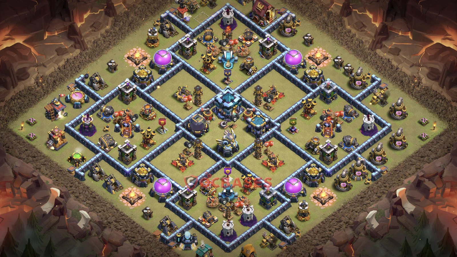 War (Anti-3 Star) Base TH13 with Link | Clash of Clans Bases | Layouts ID 0m5kb