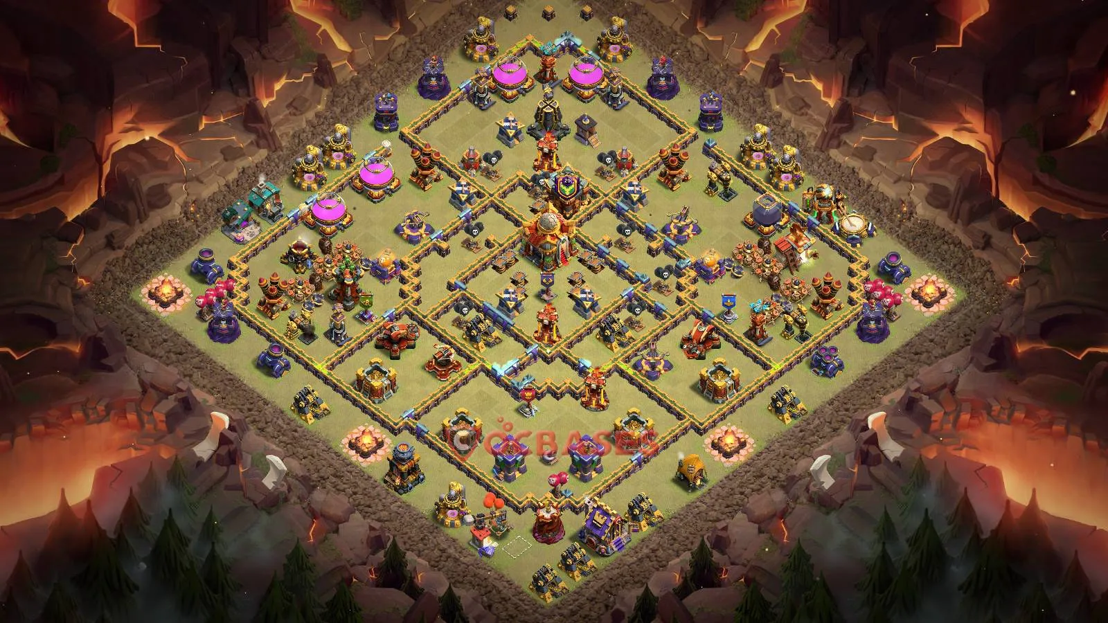 War (Anti-3 Star) Base TH16 with Link | Clash of Clans Bases | Layouts ID 0mhst