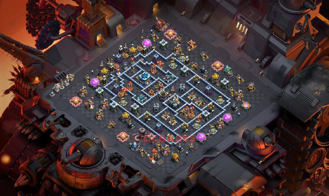 War (Anti-3 Star) Base TH13 with Link | Clash of Clans Bases | Layouts ID 0qgcw