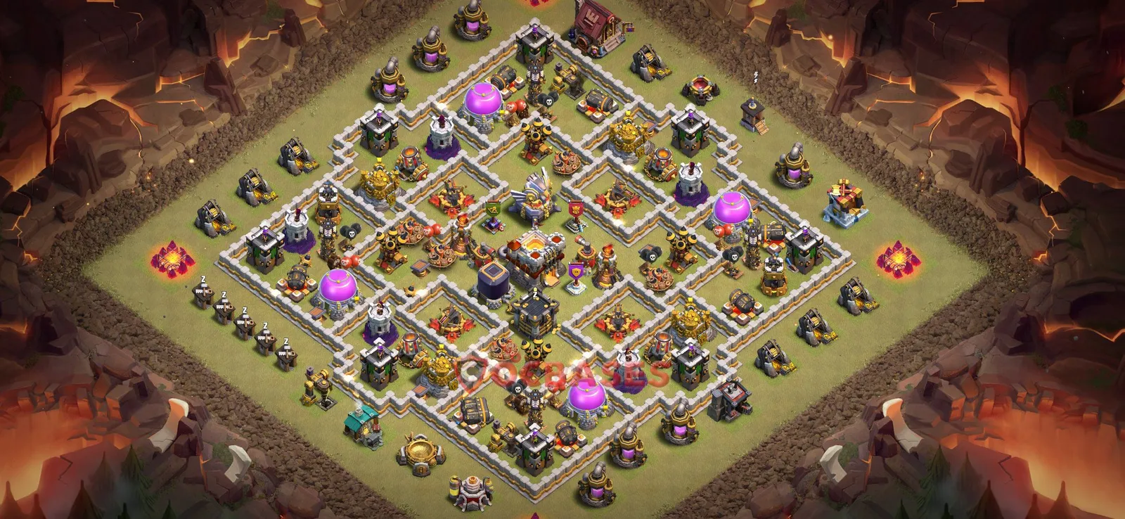 War (Anti-3 Star) Base TH11 with Link | Clash of Clans Bases | Layouts ID 0vo6p