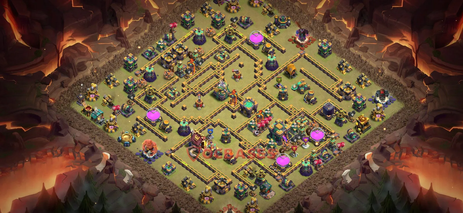 War (Anti-3 Star) Base TH14 with Link | Clash of Clans Bases | Layouts ID 113p4