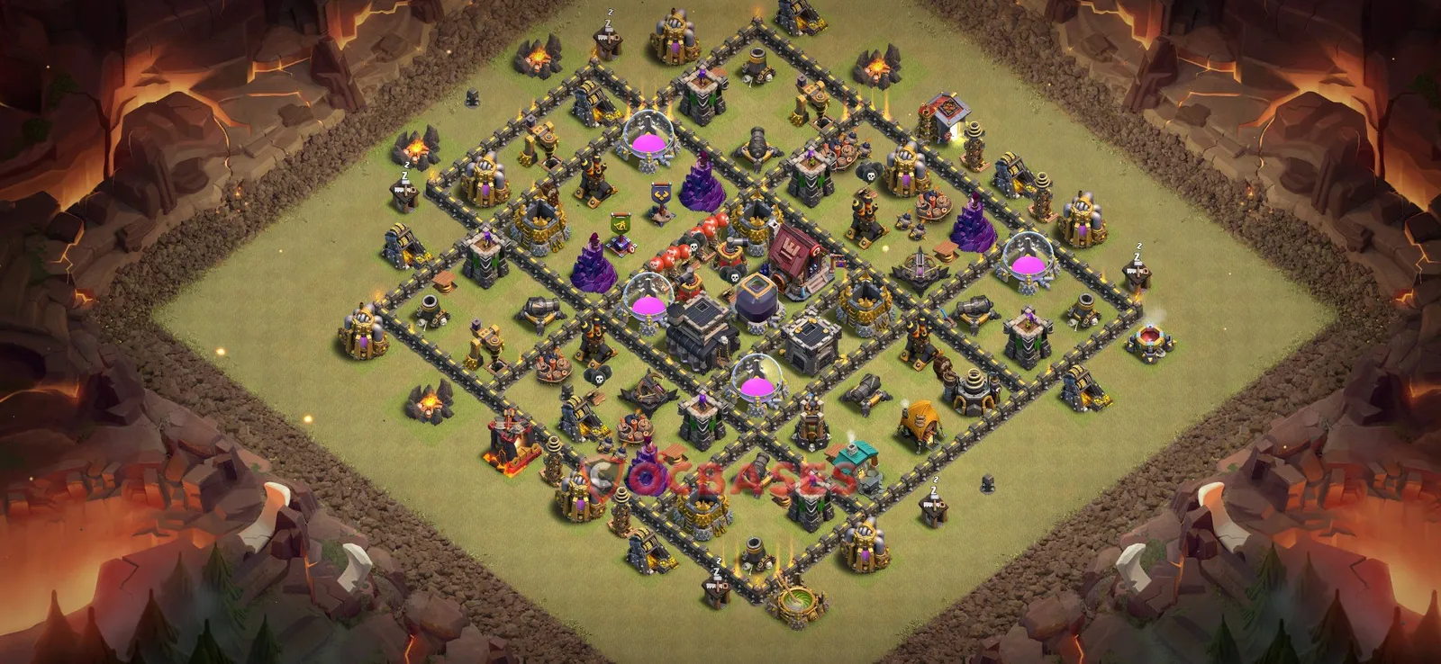 War (Anti-3 Star) Base TH9 with Link | Clash of Clans Bases | Layouts ID 150e9
