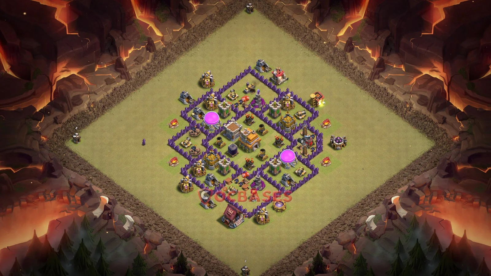 War (Anti-3 Star) Base TH7 with Link | Clash of Clans Bases | Layouts ID 1ngbj