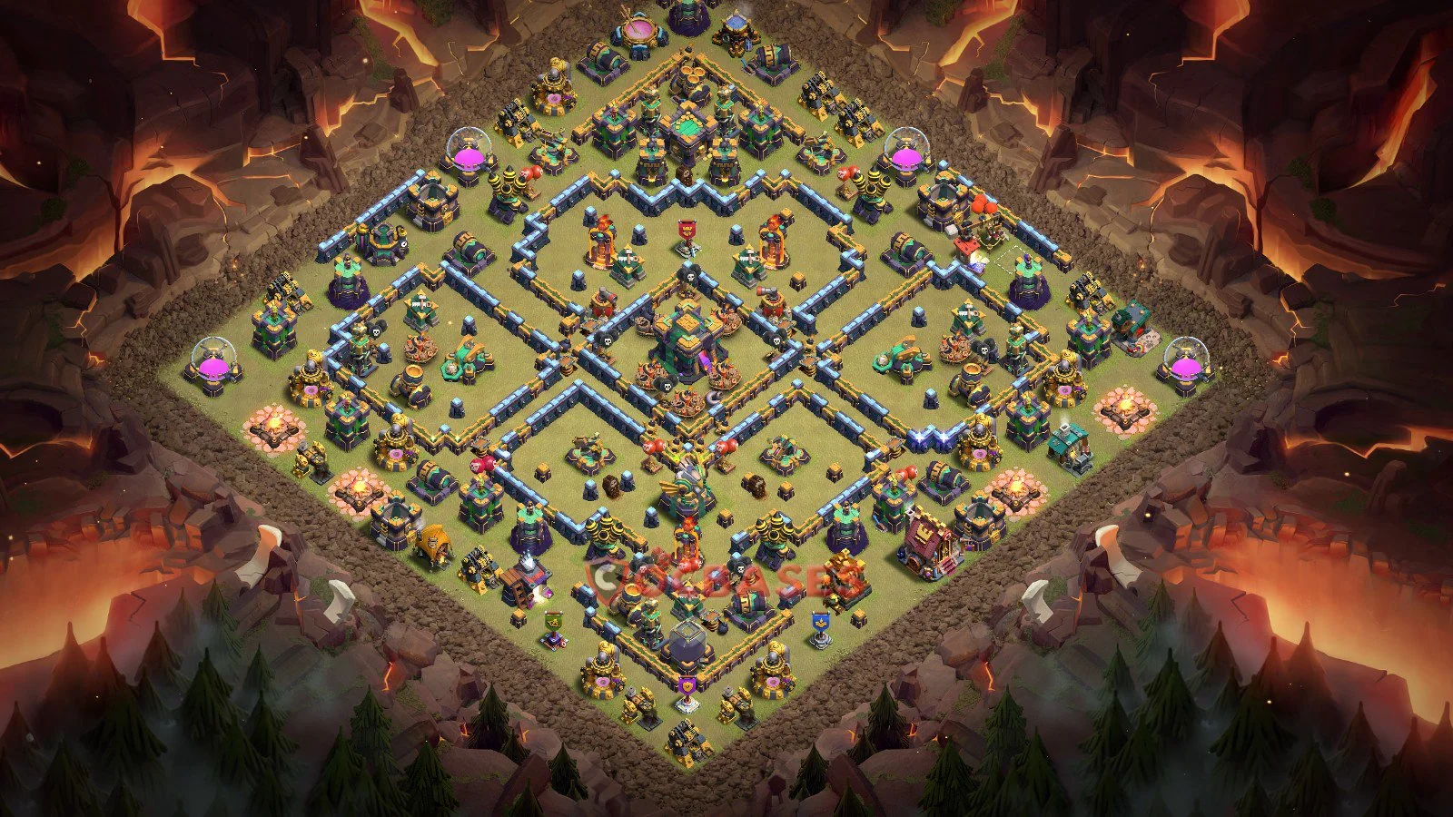 War (Anti-3 Star) Base TH14 with Link | Clash of Clans Bases | Layouts ID 1nsuh