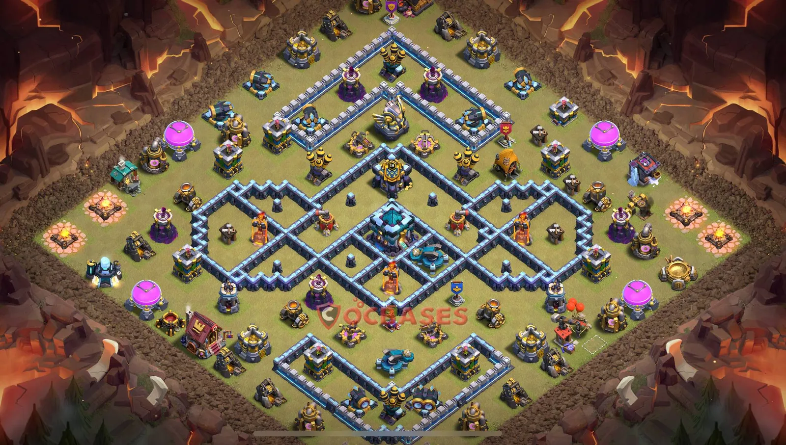 War (Anti-3 Star) Base TH13 with Link | Clash of Clans Bases | Layouts ID 1si6v