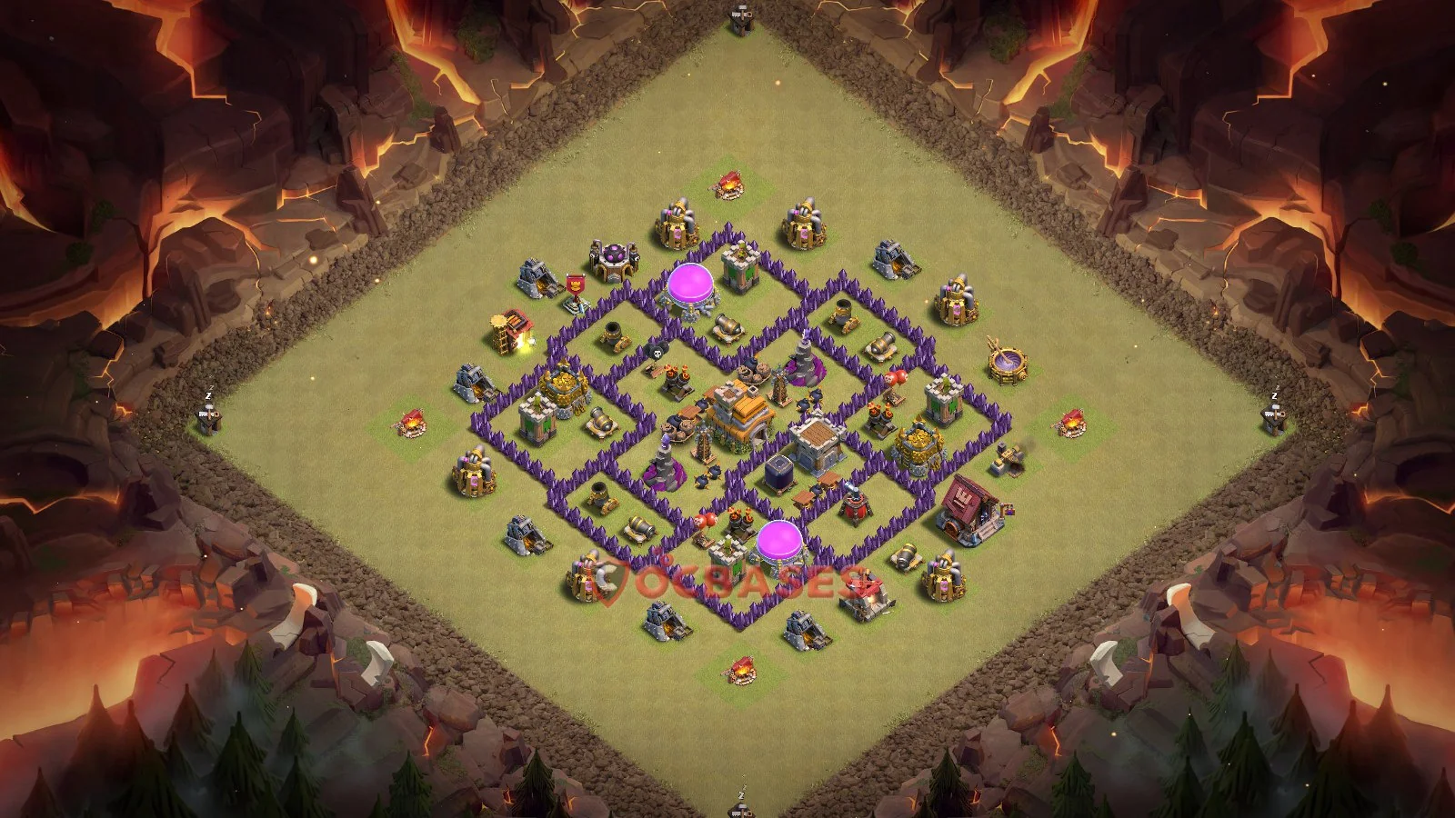 War (Anti-3 Star) Base TH7 with Link | Clash of Clans Bases | Layouts ID 20v47