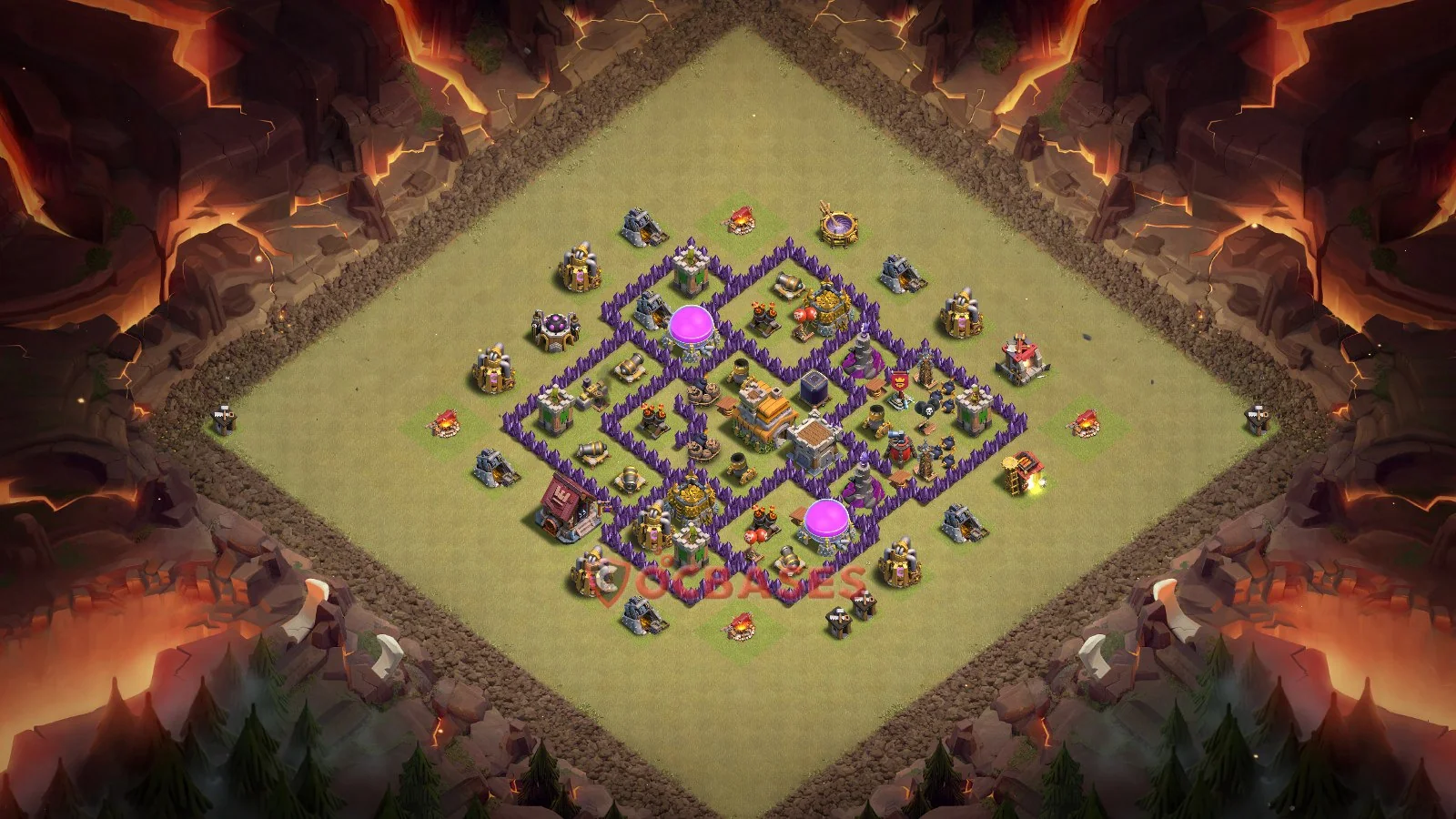 War (Anti-3 Star) Base TH7 with Link | Clash of Clans Bases | Layouts ID 2aal1