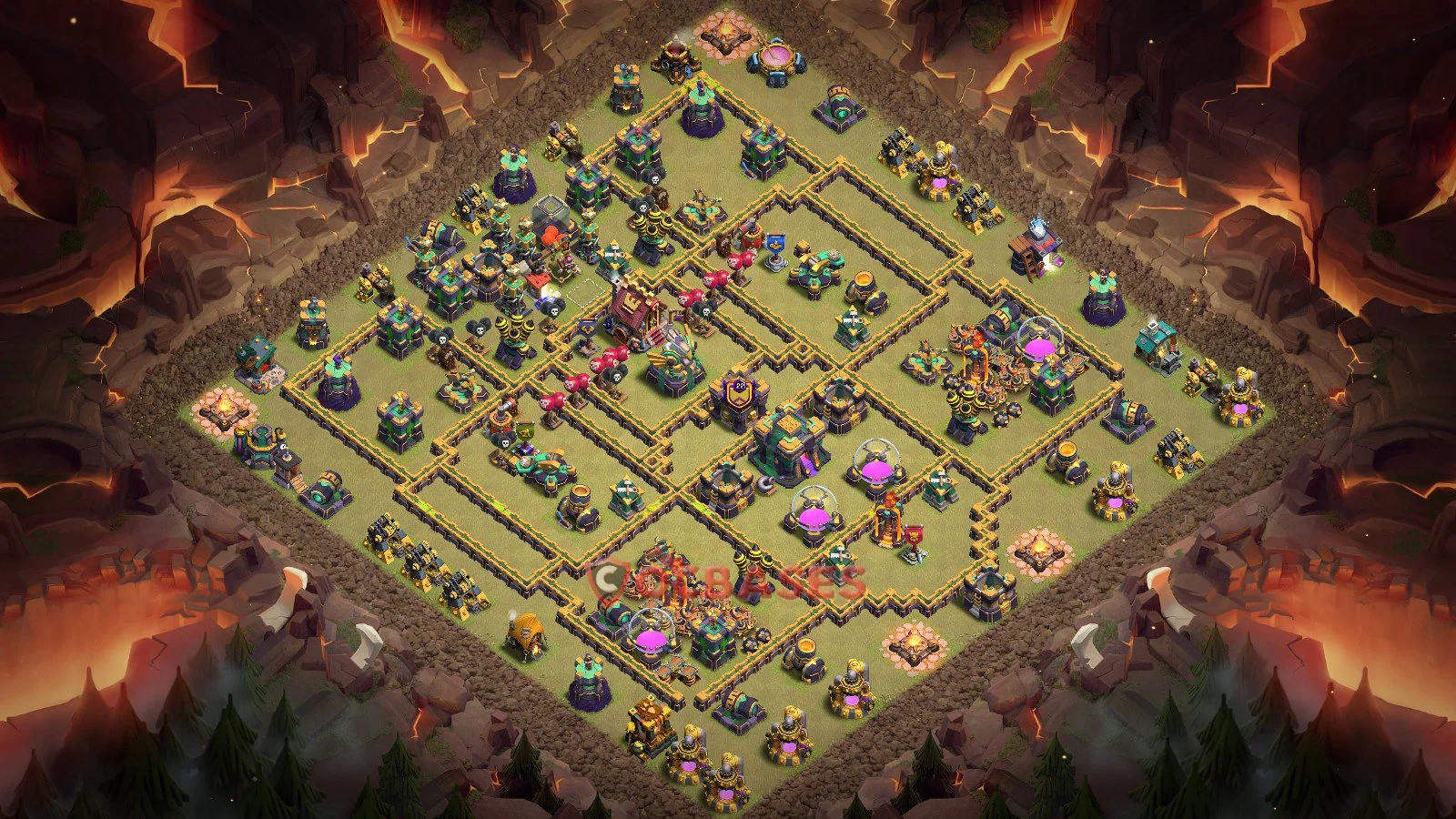 War (Anti-3 Star) Base TH14 with Link | Clash of Clans Bases | Layouts ID 2cd5e