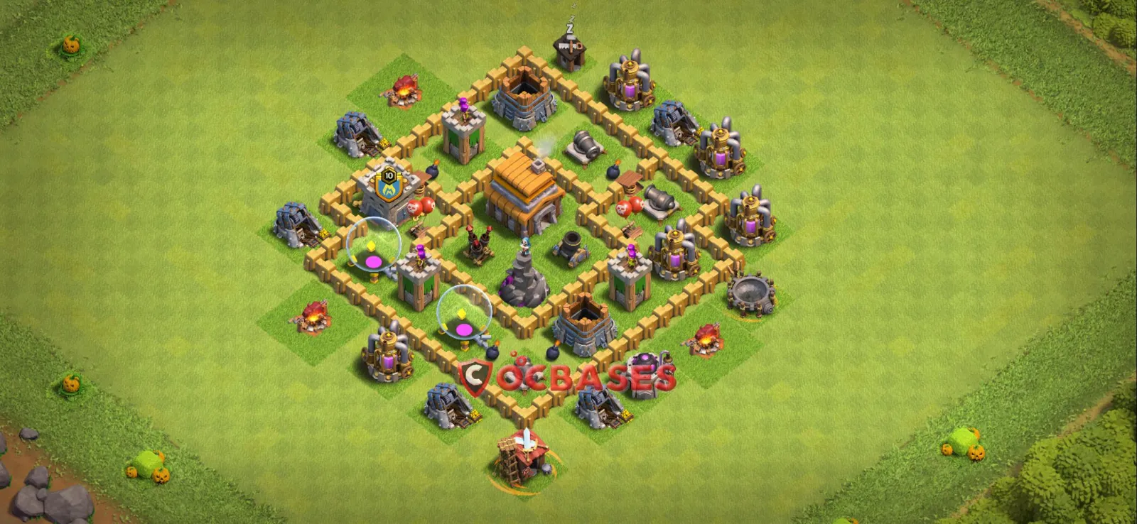 War (Anti-3 Star) Base TH5 with Link | Clash of Clans Bases | Layouts ID 2nf5i