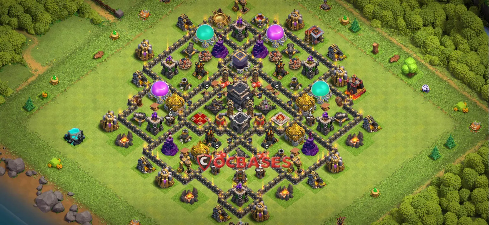 War (Anti-3 Star) Base TH9 - Clash of Clans Town Hall 9 Layout Link War (Anti-3 Star) Base TH9 - Clash of Clans Town Hall 9 WAR Base Layout with Copy Link 2026