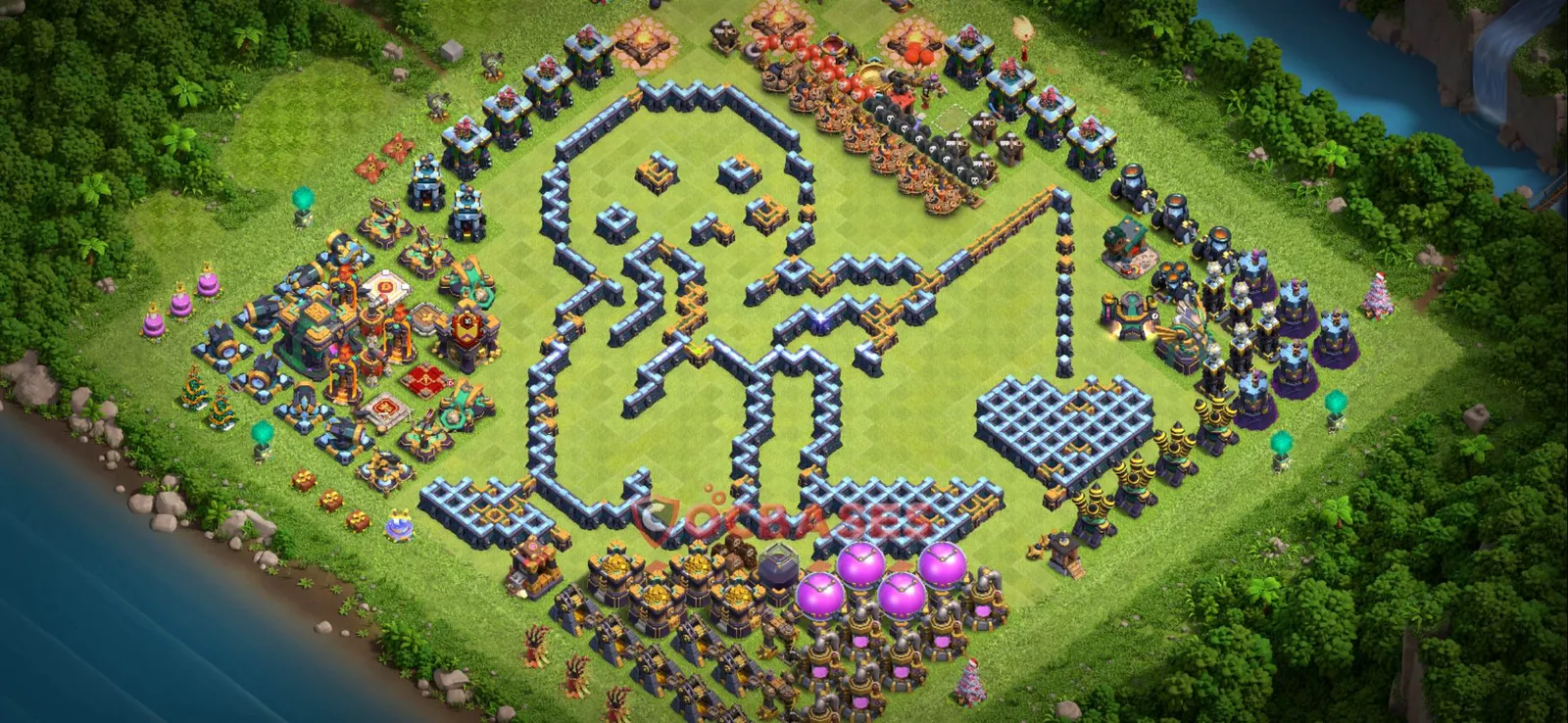 War (Anti-3 Star) Base TH14 - Clash of Clans Town Hall 14 Layout with Link