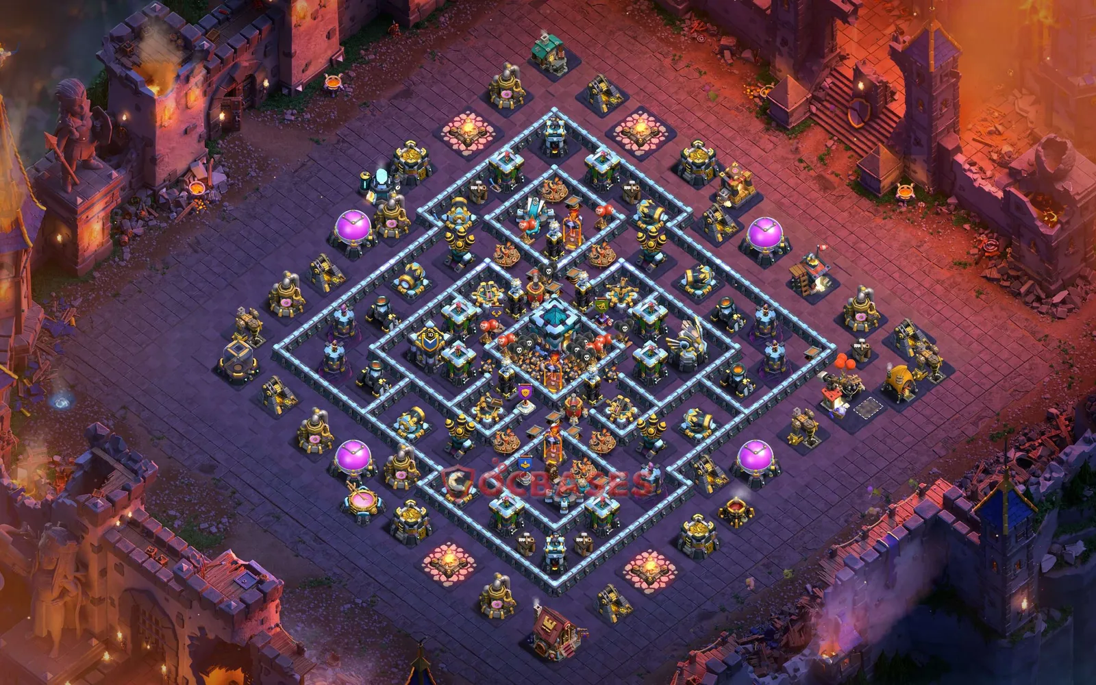 War (Anti-3 Star) Base TH13 with Link | Clash of Clans Bases | Layouts ID 30ibh