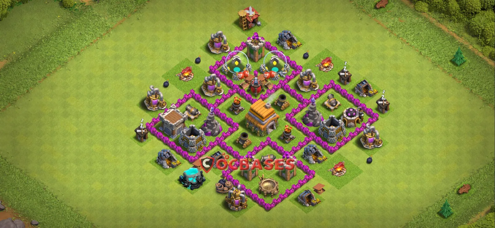 War (Anti-3 Star) Base TH6 with Link | Clash of Clans Bases | Layouts ID 3gteq