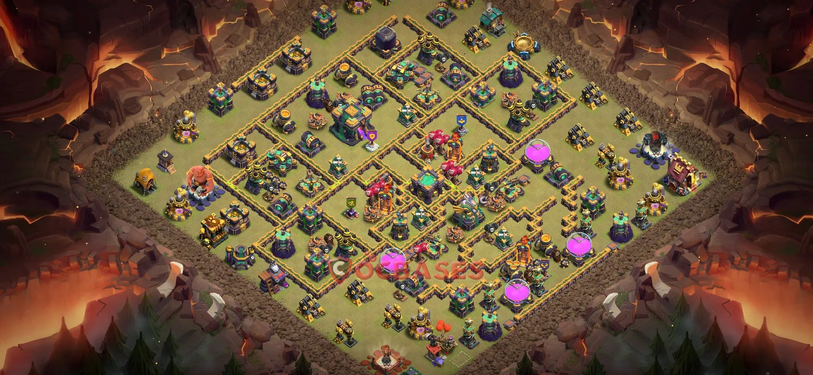War (Anti-3 Star) Base TH14 - Clash of Clans Town Hall 14 Layout Link War (Anti-3 Star) Base TH14 - Clash of Clans Town Hall 14 WAR Base Layout with Copy Link 2026