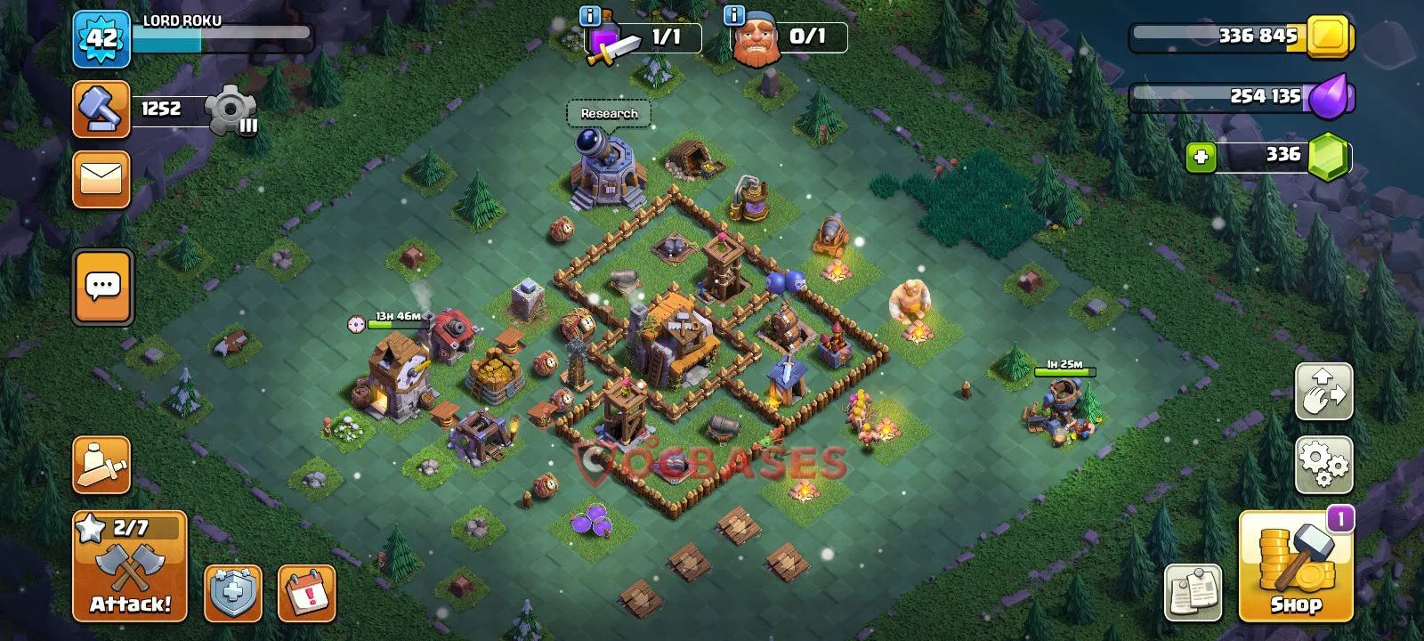 War (Anti-3 Star) Base BH4 with Link | Clash of Clans Bases | Layouts ID 4baxz